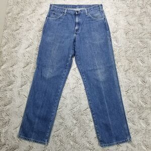 Dickies Jeans Mens 34x32 Blue Regular Straight Dark Wash American Denim